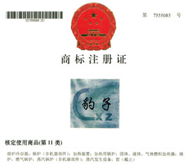 豹子商標(biāo):核定使用商品(第11類)